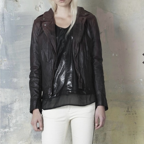 Women's Biker 💯% Leather Jacket - Picture 8 of 8